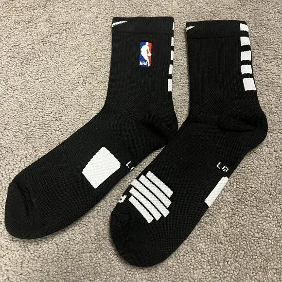 Nike Elite NBA Dri-FIT Basketball Crew Socks - Black - 2 Pairs NWT - Picture 3 of 5